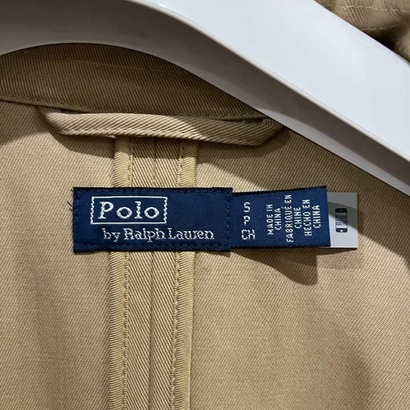 Polo by Ralph Lauren Double-Breasted Beige Twill Trench Coat - Picture 4 of 9